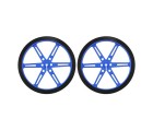 Paire de roues bleues Pololu 80 x 10 mm