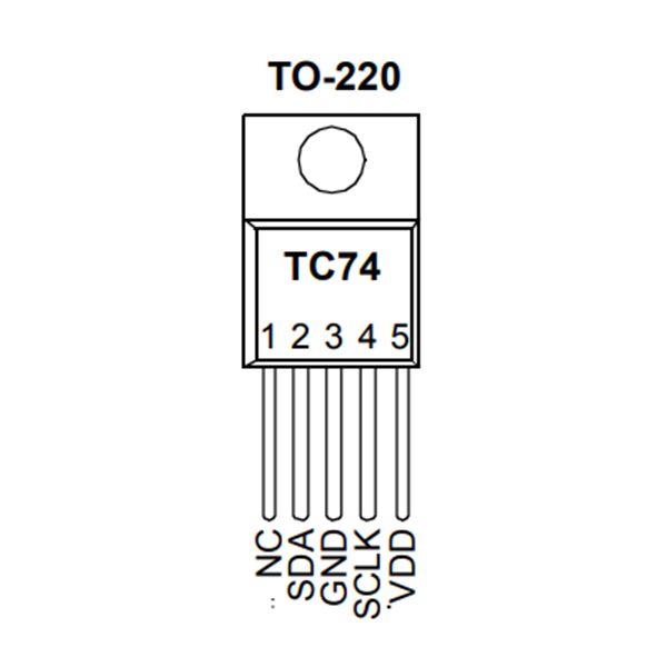 Capteur de température I2C TC74A0 ADA4375 Adafruit - Capteurs TO92 et TO220